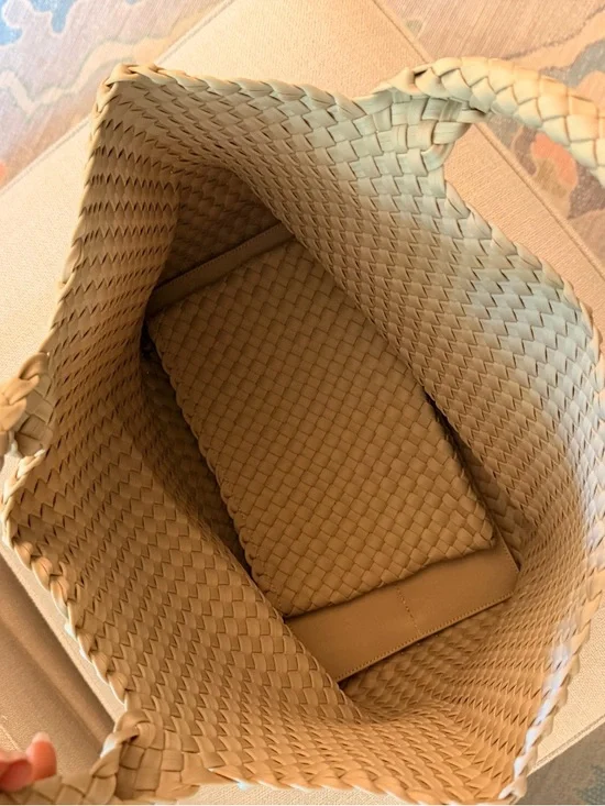 Naghedi Medium St Barth’s Tote in Ecru with matching pouch - Picture 3 of 6